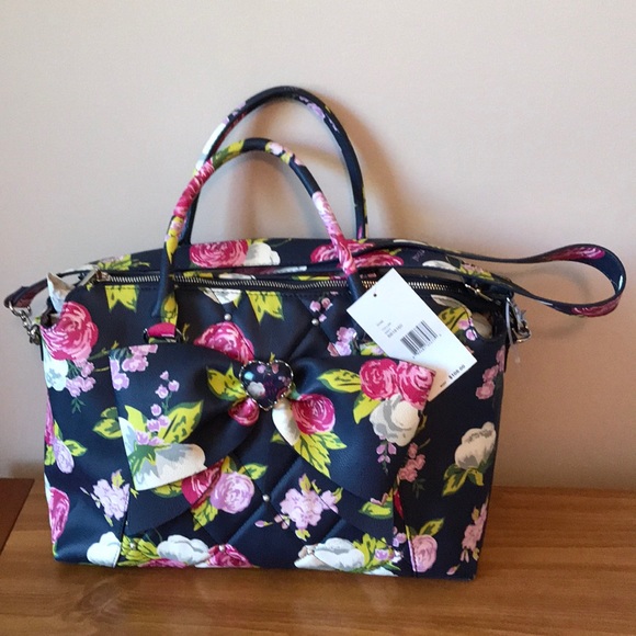 Betsey Johnson Handbags - BETSEY JOHNSON NAVY DOME CROSSBODY/SATCHEL 108 NWT